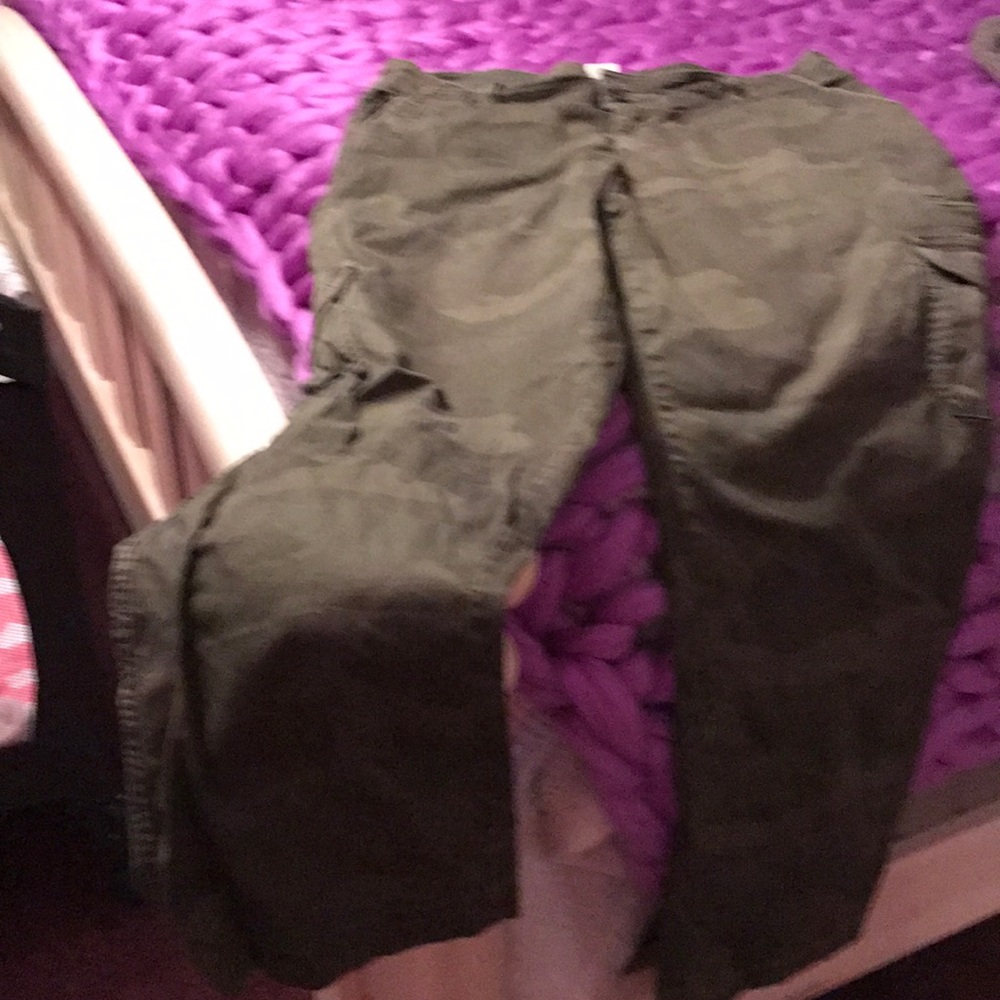 Green camo pants